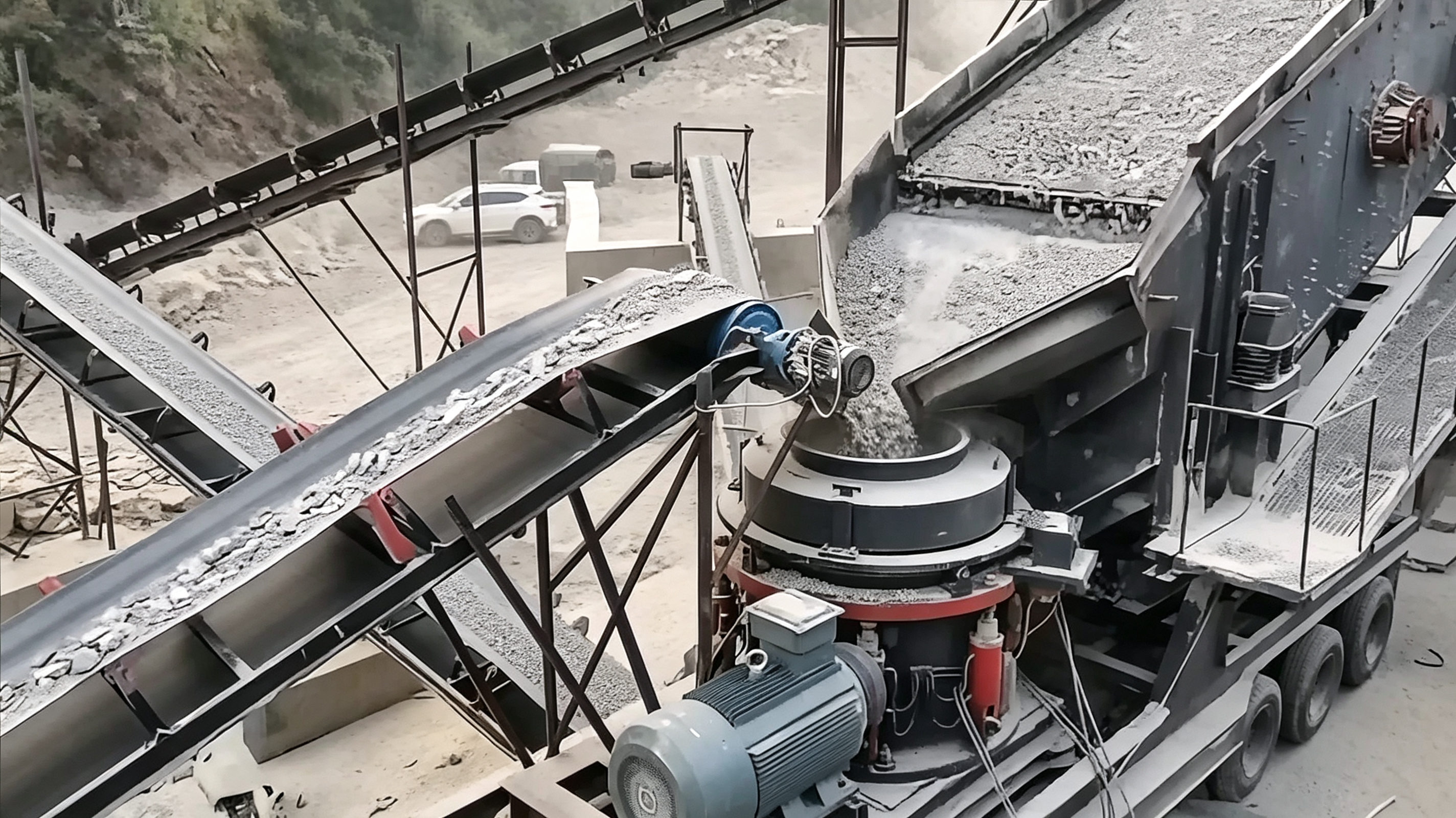 The stationary crushing production line constructed by our company in Ghana has entered actual production | Hourly capacity: 220 tons.