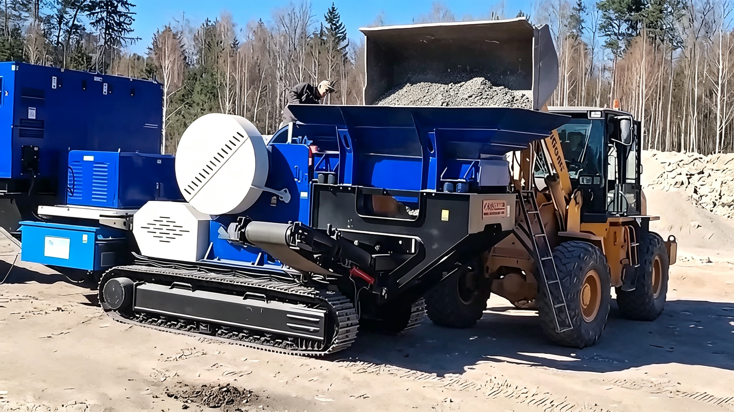 Our company shipped a 57 jaw crusher tracked crushing plant to Russia | Production capacity: 80 tons per hour